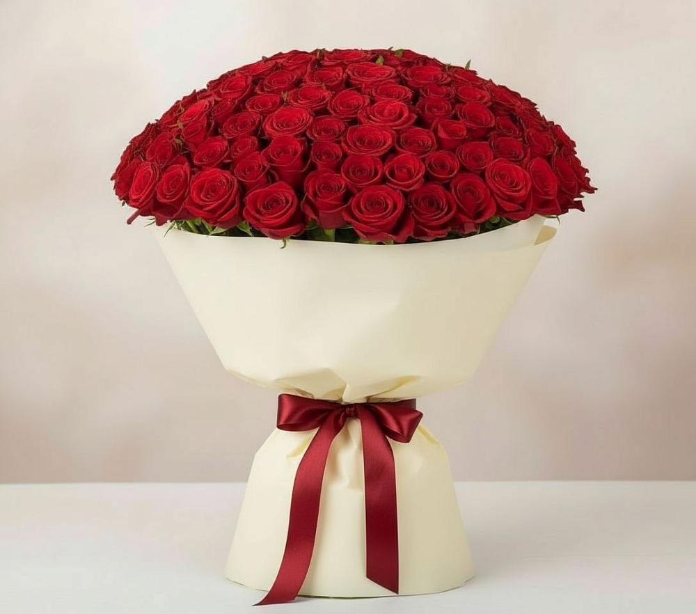 Букет 101 Красная роза Милано в Пестриково
