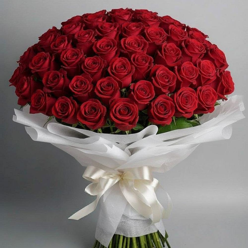 Букет 101 Красная роза Блэк Мэджик в Пестриково