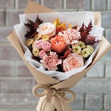 Букет цветов из:  Гвоздики, Хризантемы и Розы в Пестриково