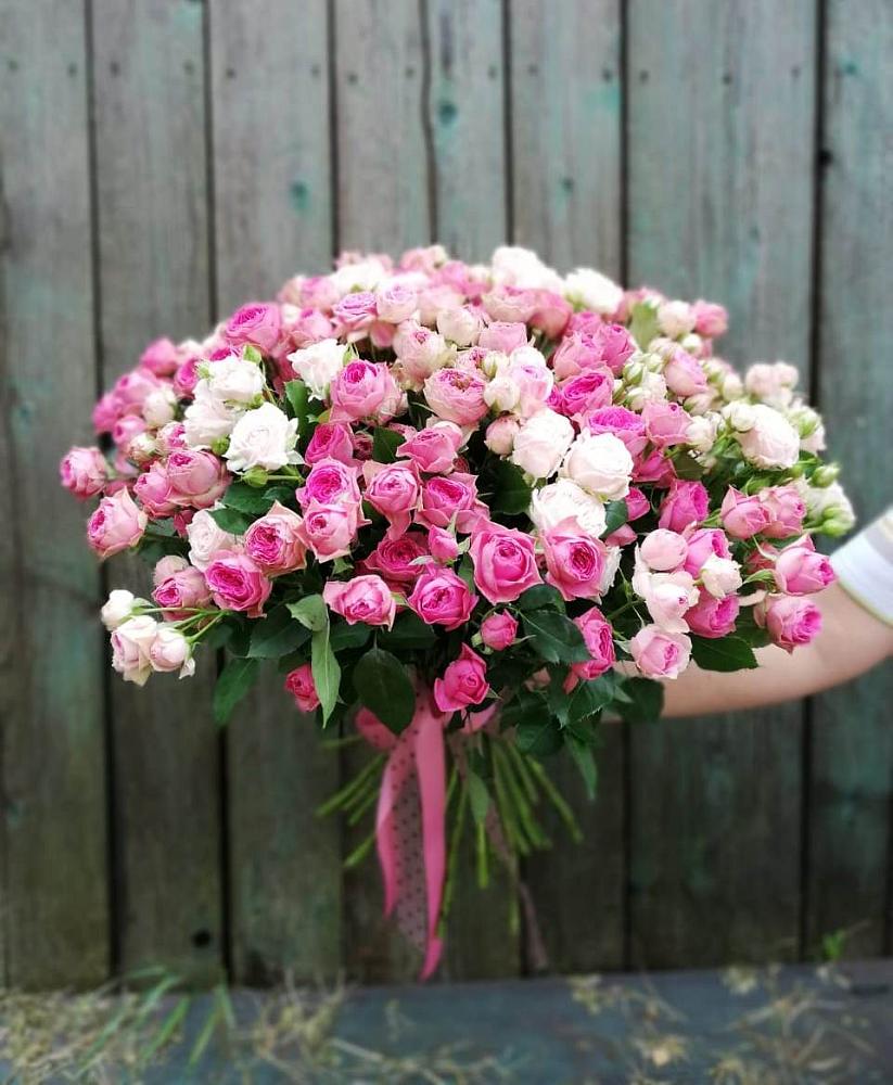 Букет Розовые кустовые розы Натали и Лав Лидия в Пестриково