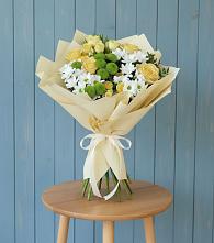 Букет цветов из:  Хризантемы и Розы #REPLACE_PRED# Пестриково