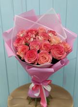 Букет 15 Розовых роз Равель в Пестриково